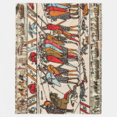 ヘイスティングノルマン騎士団のベイユーのタペストリー戦 フリースブランケット (正面)