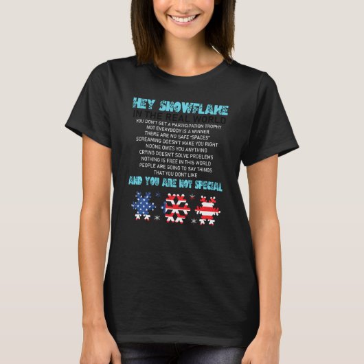 ヘイスノーフレーク実在ザワールドおもしろい退役軍人 Tシャツ (正面)