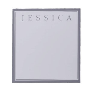 ヘイズパープル&ラベンダーグレー  お名前 ノートパッド