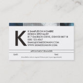 ヘイズモノグラムアポイントメントアラーム 予約カード (裏面)