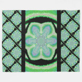 ヘイズワイルドフラワー1 フリースブランケット (正面(横))