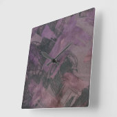 ヘイズI スクエア壁時計 (傾斜)