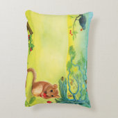 ヘイゼルド食べルマウスの野生のイチゴ アクセントクッション (裏面(縦))