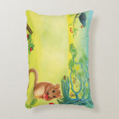 ヘイゼルド食べルマウスの野生のイチゴ アクセントクッション (正面(垂直))