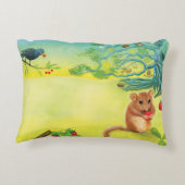 ヘイゼルド食べルマウスの野生のイチゴ アクセントクッション (裏面)