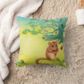 ヘイゼルド食べルマウスの野生のイチゴ クッション (ブランケット)