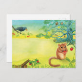 ヘイゼルド食べルマウスの野生のイチゴ ポストカード (正面/裏面)