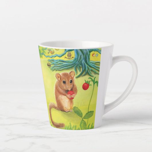 ヘイゼルド食べルマウスラテのストロベリーマグカップ カフェラテマグ (右)