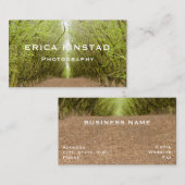 ヘイゼルナッツ木の森林間の道 名刺 (正面/裏面)