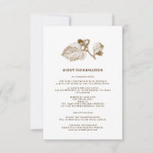 ヘイゼルナッツ ブランチ クラフト紙 ウェディング 詳細カード 招待状 (正面)