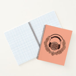 ヘイゼルナッツ ヘッドホン AI アート ノートブック