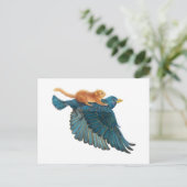 ヘイゼルヤマネ&スターリン飛んでいるグ ポストカード (スタンド正面)