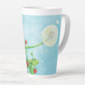 ヘイゼルヤマネ、野生のイチゴ&タンポポ カフェラテマグ (右アングル)