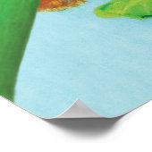 ヘイゼルヤマネ、野生のイチゴ&タンポポ ポスター (角)