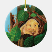 ヘイゼル食べヤマネのヘーゼルナッツ セラミックオーナメント (裏面)