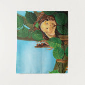 ヘイゼル食べヤマネのヘーゼルナッツ タペストリー (正面)