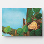 ヘイゼル食べヤマネのヘーゼルナッツ フォトプラーク (正面)