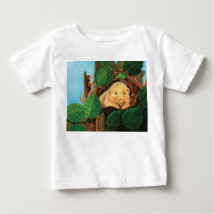 ヘイゼル食べヤマネのヘーゼルナッツ ベビーTシャツ