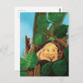 ヘイゼル食べヤマネのヘーゼルナッツ ポストカード (正面/裏面)