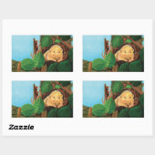 ヘイゼル食べヤマネのヘーゼルナッツ 長方形シール (シート)