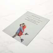 ヘイゼル フォト モダン ウェディング セーブ ザ デート 箔招待状 (回転した状態)