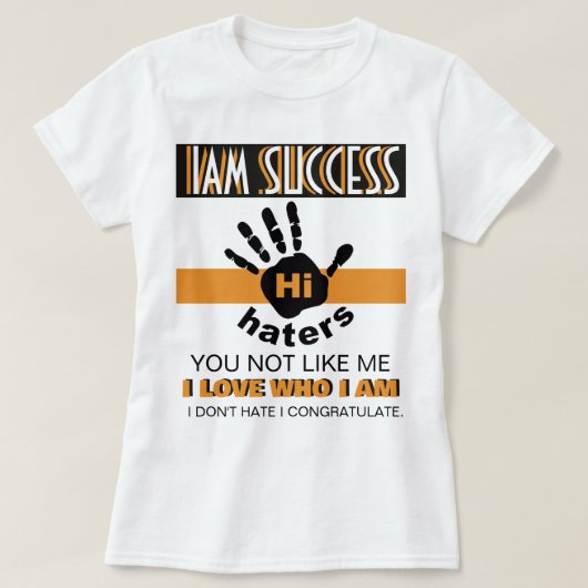 ヘイターたちよこんにちは Tシャツ (デザイン正面)