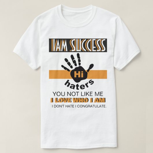 ヘイターたちよこんにちは Tシャツ (デザイン正面)