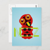 ヘイティキマオリデザインNZ文字アート ポストカード (正面/裏面)