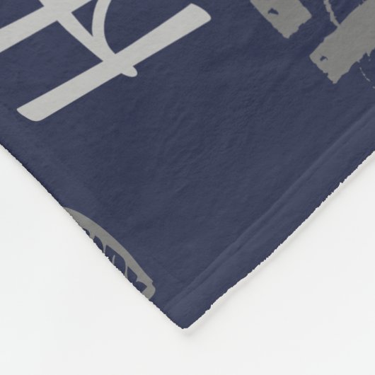 ヘイデンパーソナライズされた名の緑の青い灰色の毛布 フリースブランケット (角)