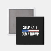ヘイトを止めろ - トランプを捨てろ - マグネット (正面/裏面)