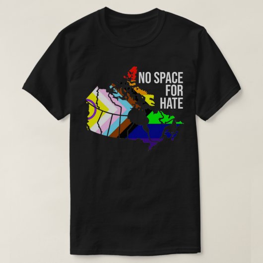 ヘイトカナダ宇宙なし Tシャツ (デザイン正面)