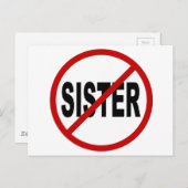 ヘイトシスター/No Sister Allowed Sign Statement ポストカード (正面/裏面)