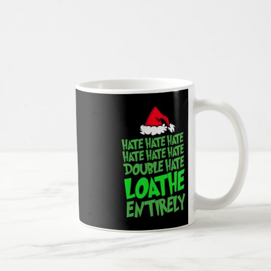ヘイトダブル憎悪ローザ完全におもしろいクリスマ コーヒーマグカップ (右)