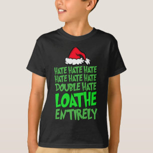 ヘイトディートダブルヘイトローザ完全なおもしろいクリスマ Tシャツ