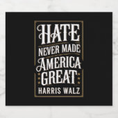 ヘイトネバーメイド素晴らしアメリカカマラハリスワルツ ビールラベル (シングルラベル)