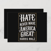 ヘイトネバーメイド素晴らしアメリカカマラハリスワルツ ポストカード (正面/裏面)