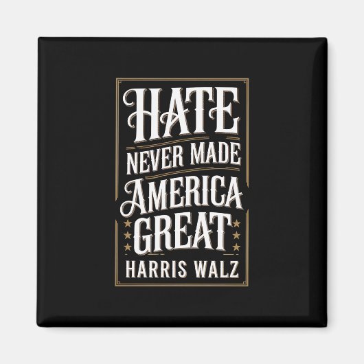 ヘイトネバーメイド素晴らしアメリカカマラハリスワルツ マグネット (正面)