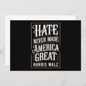 ヘイトネバーメイド素晴らしアメリカカマラハリスワルツ 招待状 (正面/裏面)