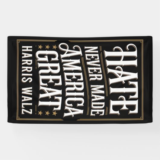 ヘイトネバーメイド素晴らしアメリカカマラハリスワルツ 横断幕 (横)