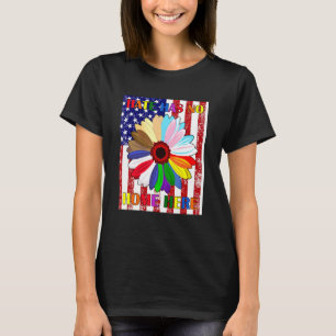 ヘイトハズノーホームアハレデイジーLgbtプライドアメリカンFl Tシャツ
