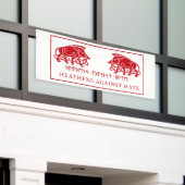 ヘイトバナーに対するヒアテナイ 横断幕 (ビルの外側)