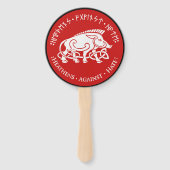 ヘイトファンに対するヘアテネラウンドロゴ ハンドファン (裏面)