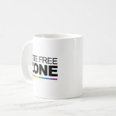 ヘイトフリーゾーン コーヒーマグカップ (正面左)