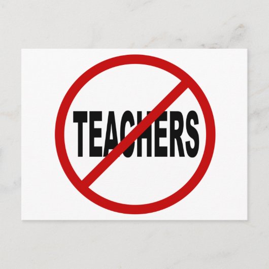 ヘイト先生/許可された先生なしの署名ステートメント ポストカード (正面)