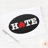ヘイト・オーバル・ステッカー 楕円形シール (封筒)
