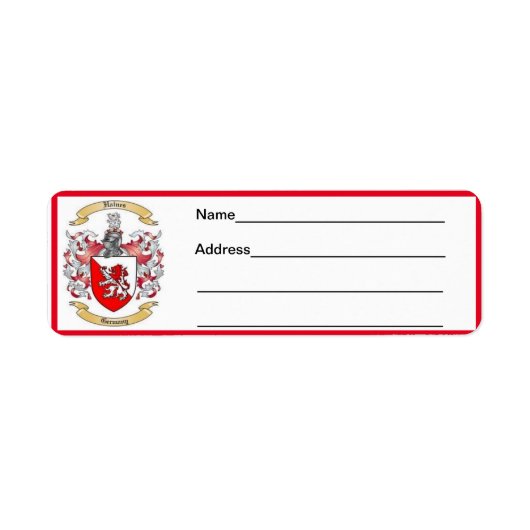 ヘイネス家紋 ラベル (正面)