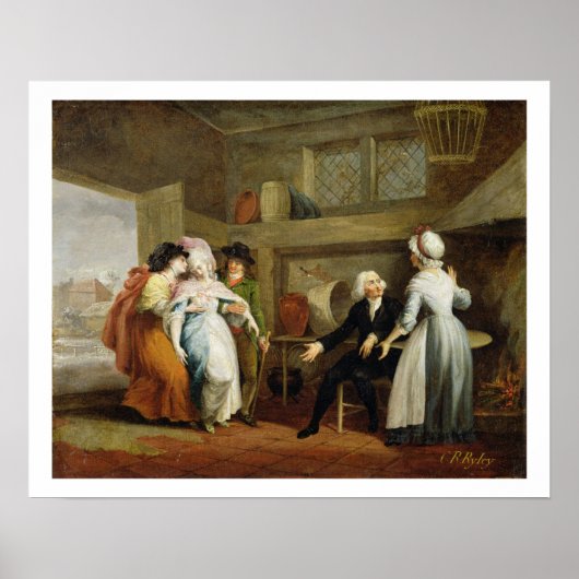 「ヘイフィールドでの食事」(Mr. Thornhiに驚く) ポスター (正面)