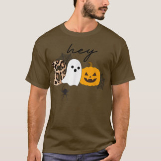 ヘイブウコックハロウィーンパンプキン幽霊不気味レオパ Tシャツ