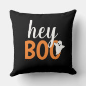 ヘイブオレンジブラックおかしなハロウィーン幽霊 クッション (裏面)