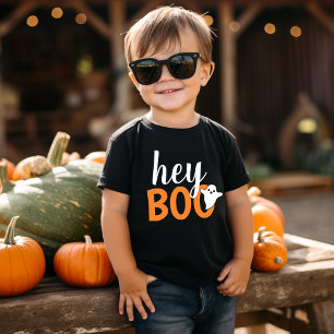 ヘイブオレンジブラックおかしなハロウィーン幽霊 ベビーTシャツ